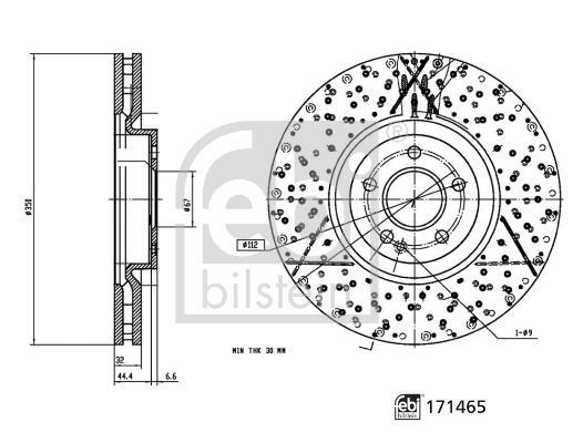 Disques de frein FEBI BILSTEIN ref. 171465