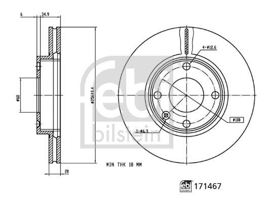 Disques de frein FEBI BILSTEIN ref. 171467