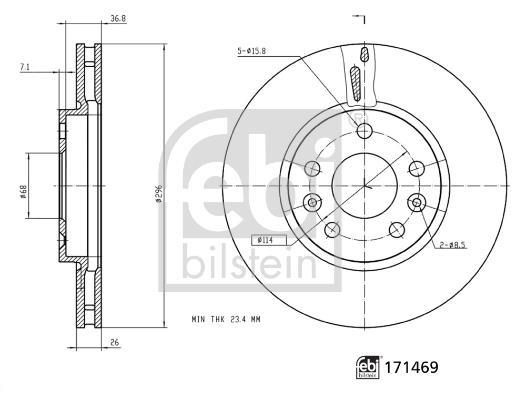 Disques de frein FEBI BILSTEIN ref. 171469