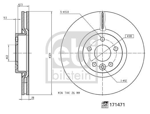 Disques de frein FEBI BILSTEIN ref. 171471
