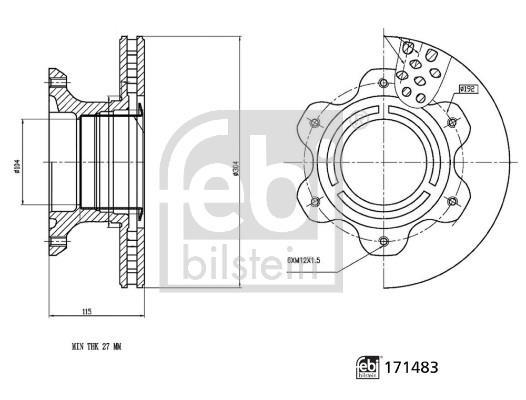 Disques de frein FEBI BILSTEIN ref. 171483