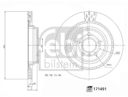 Disques de frein FEBI BILSTEIN ref. 171491