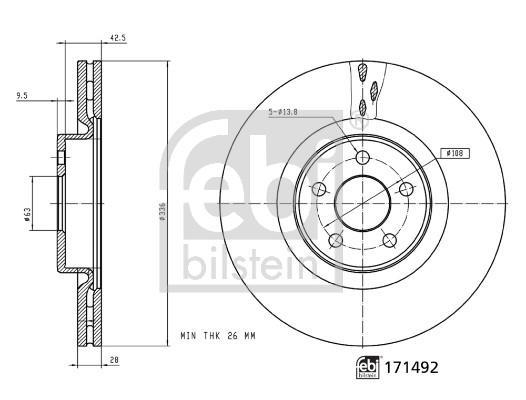 Disques de frein FEBI BILSTEIN ref. 171492