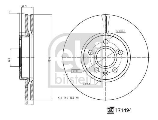 Disques de frein FEBI BILSTEIN ref. 171494