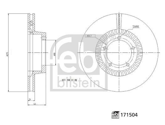 Disques de frein FEBI BILSTEIN ref. 171504