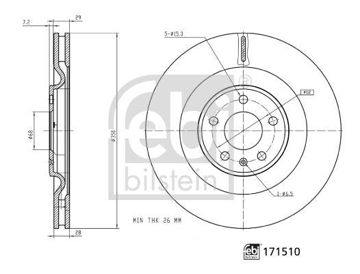 Discos de travão FEBI BILSTEIN ref. 171510
