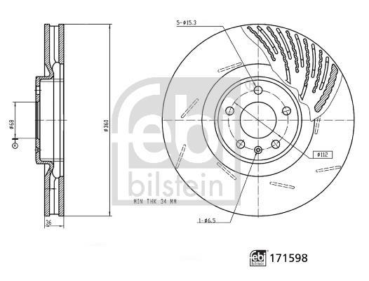 Disques de frein FEBI BILSTEIN ref. 171598