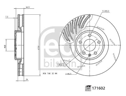 Disques de frein FEBI BILSTEIN ref. 171602