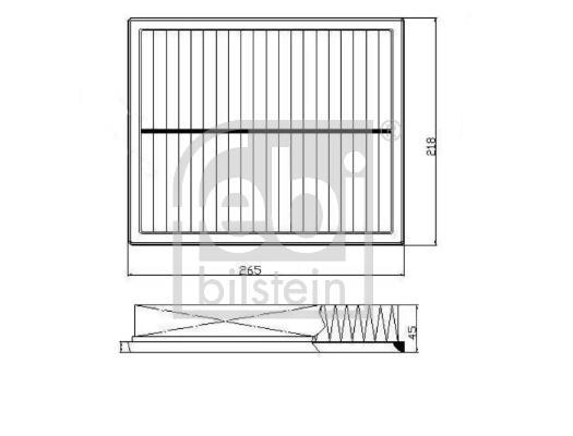 Filtre à air FEBI BILSTEIN ref. 172767