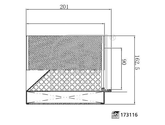 Filtre à air FEBI BILSTEIN ref. 173116
