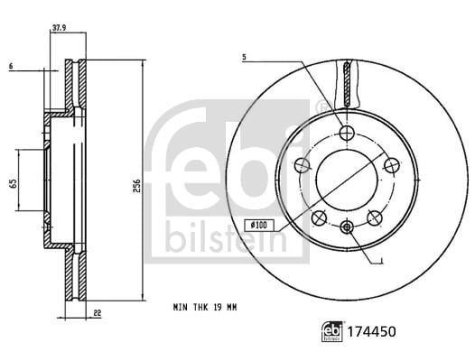 Disques de frein FEBI BILSTEIN ref. 174450