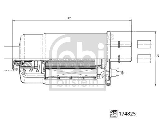Filtre à carburant (Filtre à gasoil) FEBI BILSTEIN ref. 174825