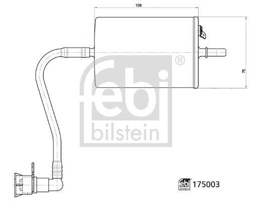 Filtre à carburant (Filtre à gasoil) FEBI BILSTEIN ref. 175003