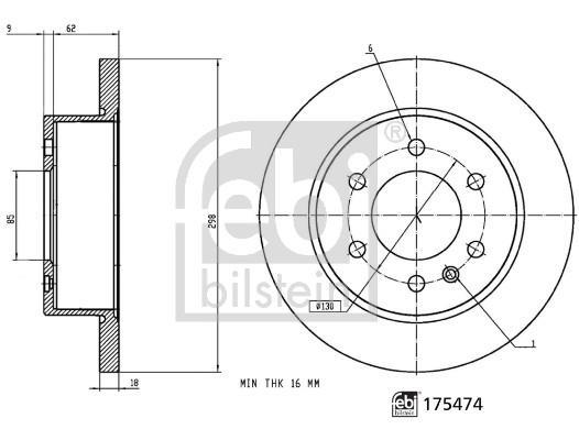 Disques de frein FEBI BILSTEIN ref. 175474