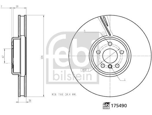 Discos de freno FEBI BILSTEIN ref. 175490