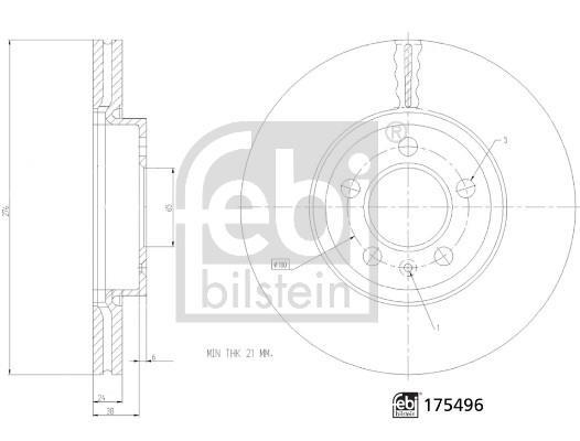Disques de frein FEBI BILSTEIN ref. 175496