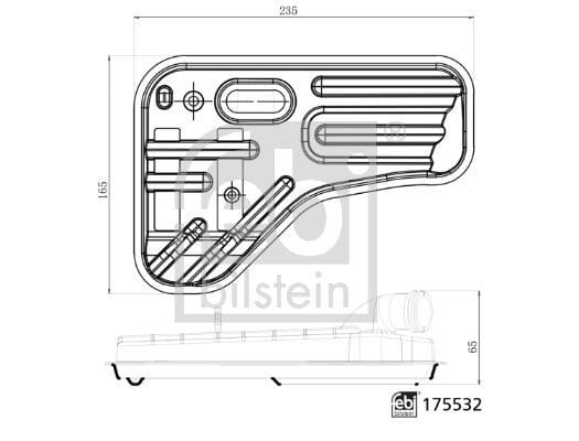 Filtro hidráulico, transmisión automática FEBI BILSTEIN ref. 175532