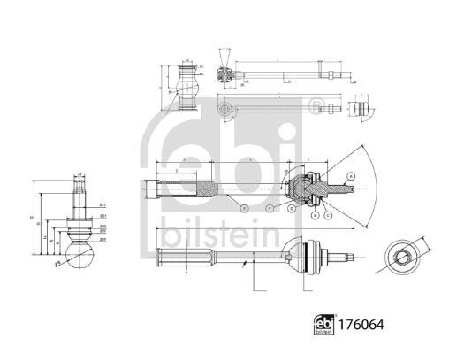 Biellette de direction (Barre de connexion direction) FEBI BILSTEIN ref. 176064
