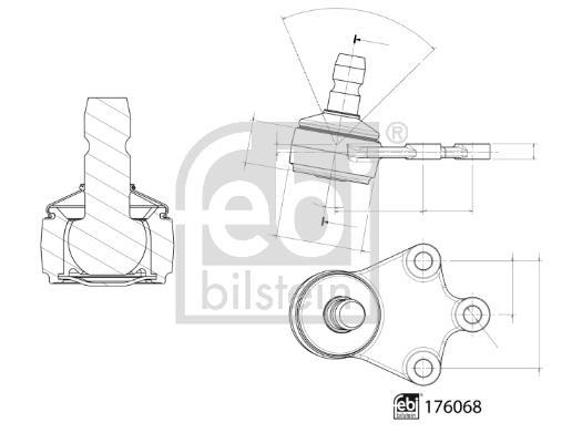 Rotule de suspension (Rotule de pivot) FEBI BILSTEIN ref. 176068