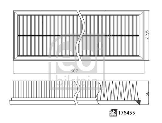 Filtre à air FEBI BILSTEIN 176455