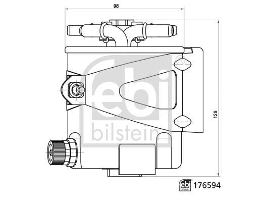 Filtre à carburant (Filtre à gasoil) FEBI BILSTEIN ref. 176594