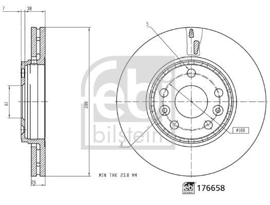 Disques de frein FEBI BILSTEIN ref. 176658