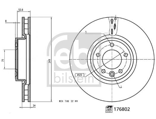 Disques de frein FEBI BILSTEIN ref. 176802