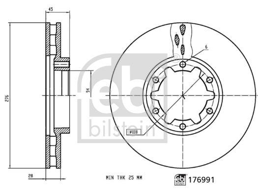 Disques de frein FEBI BILSTEIN 176991