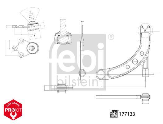 Triângulo, braço de suspensão FEBI BILSTEIN ref. 177133