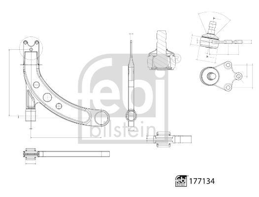 Triangle de suspension FEBI BILSTEIN 177134