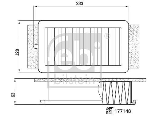 Filtre à air FEBI BILSTEIN ref. 177148