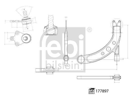 Triangle de suspension FEBI BILSTEIN 177897
