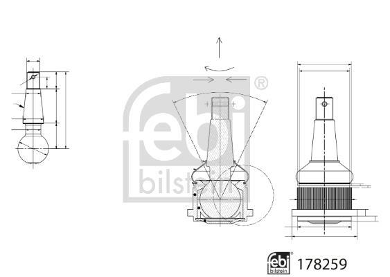 Rotule de suspension (Rotule de pivot) FEBI BILSTEIN ref. 178259