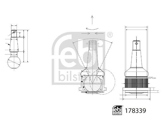 Rotule de suspension (Rotule de pivot) FEBI BILSTEIN 178339