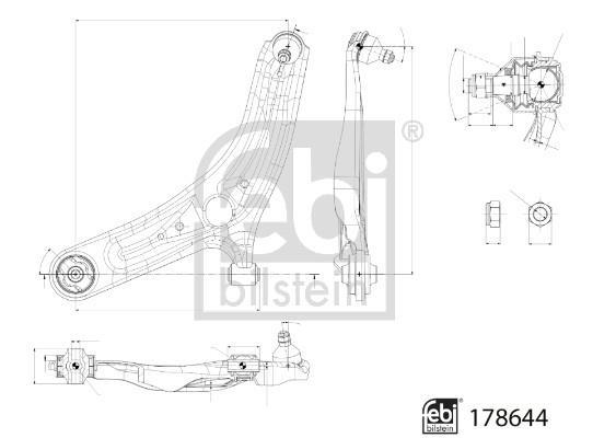 Triângulo, braço de suspensão FEBI BILSTEIN ref. 178644