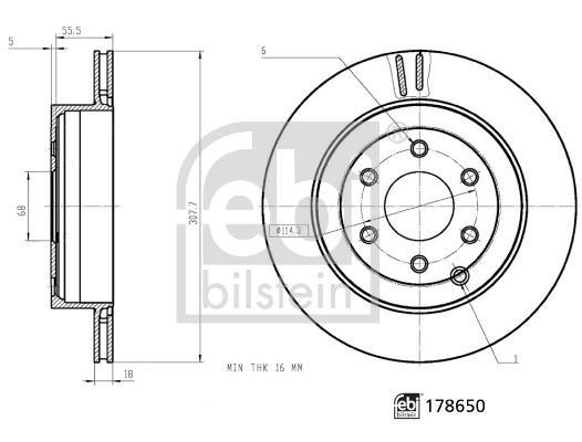 Disques de frein FEBI BILSTEIN ref. 178650