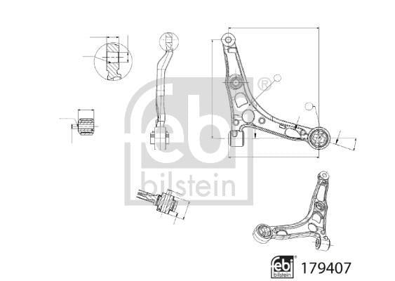 Triângulo, braço de suspensão FEBI BILSTEIN ref. 179407