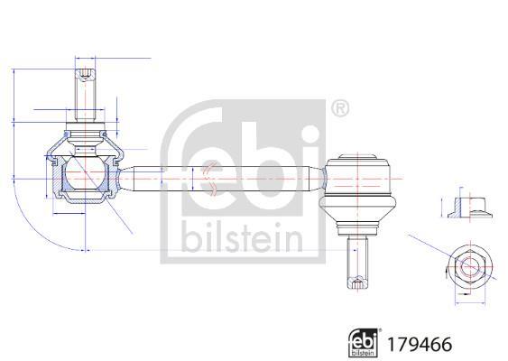 Biellette de barre stabilisatrice (Biellette antiroulis) FEBI BILSTEIN ref. 179466