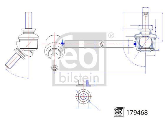 Biellette de barre stabilisatrice (Biellette antiroulis) FEBI BILSTEIN ref. 179468