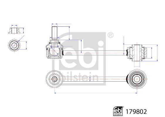 Biellette de barre stabilisatrice (Biellette antiroulis) FEBI BILSTEIN ref. 179802