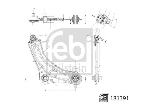 Triângulo, braço de suspensão FEBI BILSTEIN ref. 181391