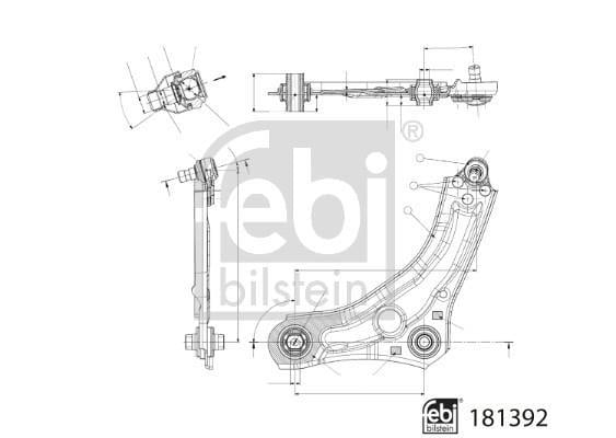 Triangle de suspension FEBI BILSTEIN ref. 181392