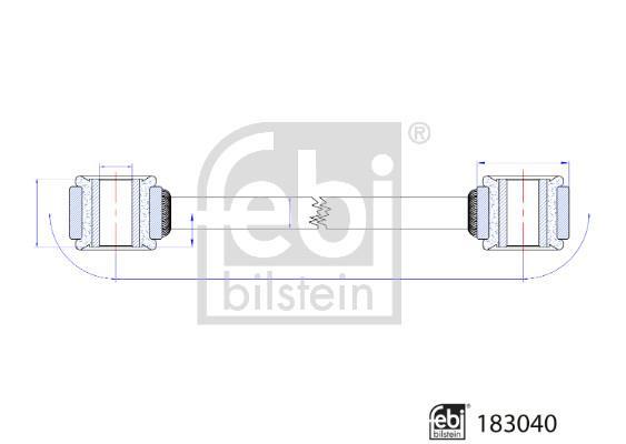 Biellette de barre stabilisatrice (Biellette antiroulis) FEBI BILSTEIN ref. 183040