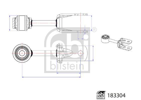 Biellette de barre stabilisatrice (Biellette antiroulis) FEBI BILSTEIN ref. 183304