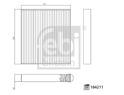 Filtro, aire habitáculo FEBI BILSTEIN ref. 184211