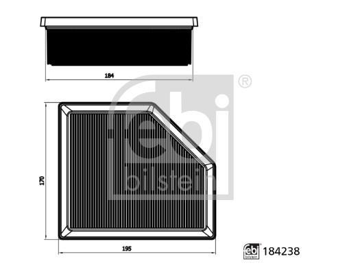 Filtre à air FEBI BILSTEIN ref. 184238