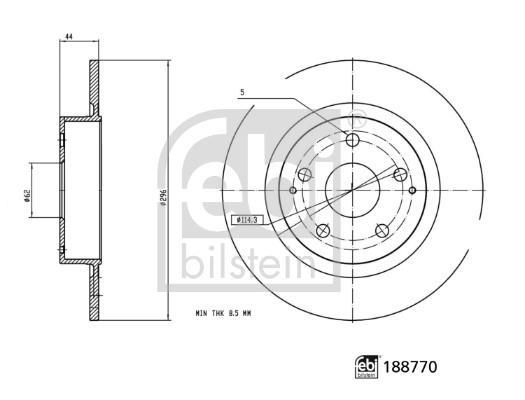 Disques de frein FEBI BILSTEIN ref. 188770