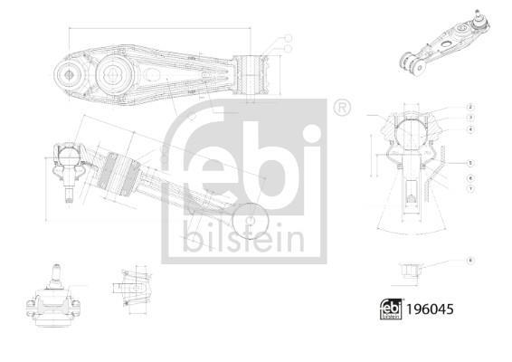 Triangle de suspension FEBI BILSTEIN ref. 196045