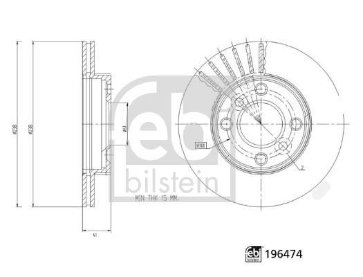 Disques de frein FEBI BILSTEIN ref. 196474