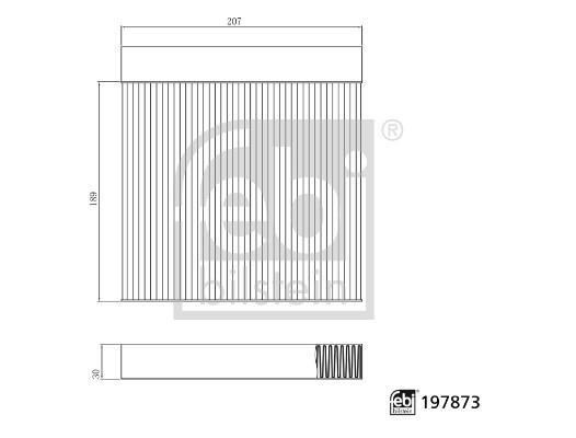 Filtre d'habitacle (Filtre à pollen) FEBI BILSTEIN ref. 197873